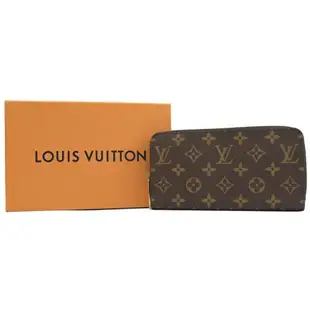 Louis Vuitton LV M41895 ZIPPY 經典老花ㄇ字拉鍊長夾.紫紅