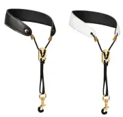 1 X Soft Saxophone Neck Strap For Soprano Tenor Alto Baritone Sax 45-58cm