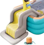 Pool Play Center - Inflatable Pool with Water Slide, Ground Pools with Slide | Slide Toys for or Ground Pools, Center