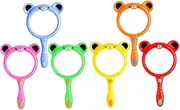 FONDOTIN 6pcs Cartoon Handheld Magnifying Glass for Magnification Drop Resistant Learning Tool for Outdoor Exploration Science Projects and Fun Activities
