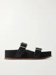 [Gabriela Hearst] Gabriela Hearst - Wren Leather Platform Slides - Black - IT39 IT 39 Black