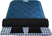 Double Sleeping Bag for Adults Camping XL Queen Size Sleeping Bag for All Season