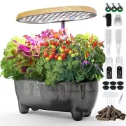 12 Pods Hydroponics Growing System Indoor Herb Garden with LED Growth Lamp Sm...