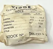 NOS Clock Mainspring No. CMH-127.2 - 1/2"x0.013"x60", Hole End. (CM35)