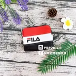 【豬豬老闆】FILA WALLET 黑白紅 經典 拼色 皮革 錢包 證件夾 卡夾 零錢包 PWT9014BK