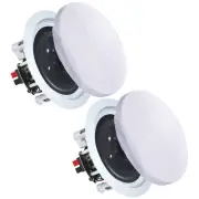Vaiyer Pair of 6.5" 200W 2-Way Mid Bass Woofer Ceiling Speakers for Home, Office