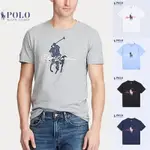 【新店促銷】男生 POLO 短T 簽名印花大馬 短袖T恤 休閒短T 圓領短TEE 優質純棉