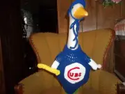 Chicago Cubs Baseball Geese Outfit Crochet Geese Clothes Outdoor Statue Dress