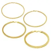 10k Yellow Gold 1.5mm-6mm Franco Box Bracelet Chain Men Women 7" 7.5" 8" 8.5" 9"