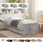 Bed Frame with Drawers Slatted Bed Base Mattress Base Bedroom Furniture vidaXL
