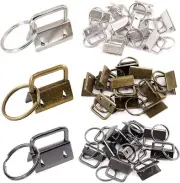 45Pcs 3 Colors 1 Inch/ 25mm Key Fob Hardware with Key Rings Sets