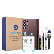 Samsung Galaxy S22 Ultra Compatible Battery & Back Cover Lens Installed Replacement DIY Repair Tools Kit