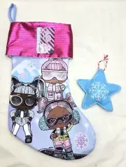 LOL Christmas Stocking and snowflake ornament