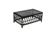 CR Antigua Rattan Coffee Table with Glass Top
