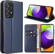 GoshukunTech Case for Galaxy A53 5G,for Samsung Galaxy A53 5G Wallet Cover,6.5 inch,Magnetic Wallet Case Leather Flip Folio Cover with Card Slots-Navy Blue
