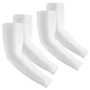 2 Pairs UV Protection Cooling Arm Sleeves Compression Sun Sleeves for Men Wom...