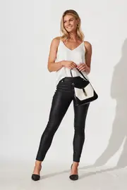 Women's Party Rowland Cami Top Spaghetti Strap in White Satin 18