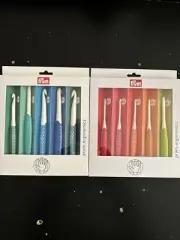 Prym Ergonomics Crochet Hook 10pc Large & Small Set Germany Hooks NEW Clover