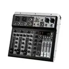 4Channel Mini Audio Mixer bluetooth USB DJ Sound Mixing Console Amplifier Studio