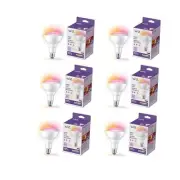 WiZ 65W BR30 Color LED Smart Bulb - Pack of 6 - E26- Indoor - Connects to Your