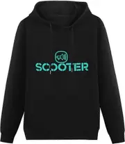 Ts Scooter Techno Hard Trance Black Mens Hoodies Unisex Pullover Hoody Black Sweatershirt High quality smooth lines L