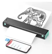 Phomemo M08F A4 Portable Thermal Printer,Supports 8.26"x11.69" A4 Thermal Paper,Wireless Mobile Travel Printers for Car & Office M08F Black Green