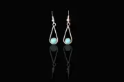 Luyu Sterling Silver Teardrop Loop Earrings