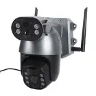 Dual Lens Solar Security Camera 6MP Waterproof Wireless Outdoor PTZ Surveill UK