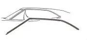 1972-1976 Ford Torino 2 door fastback new rubber roof rail weatherstrip seals