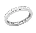Eternity Wedding Ring VS F 1.40 Ct Lab Grown Round Diamond Channel Set 14K Gold