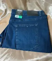 Genuine DKNY 38x34 Dark-Blue Stretch Jeans Regular fit straight leg Denim Canal