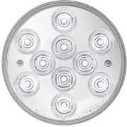 4" Round LED Back-Up Light - 10 LEDs, Sealed, White, 12V, Lifetime Warranty