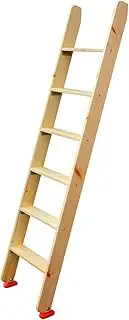 Bed Ladder Natural Wooden Rv Car Boat Step Ladder, Dorm Loft Bed Attic Platform Bunk Bed Ladder, Extra Wide RV Ladder with Hook Retainer & Non-Slip Rubber Foot Pads (Size : 44cmx15