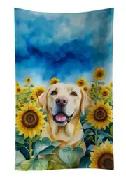 Labrador Retriever in Sunflowers Kitchen Towel Dish Cloths Guest Hand Towel
