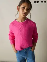 Reiss Pink Aluna 9-13 yrs Rib-Knit Jumper With Wool and Alpaca (AM4070) | $80