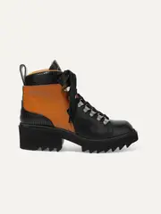 [Chloé] Chloé - Bella Paneled Lizard-effect Leather Ankle Boots - Tan - IT37 IT 37 Brown