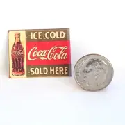 Miniature Sign Ice Cold Coke Railroad or Dollhouse Picture Mini Wall Art Print