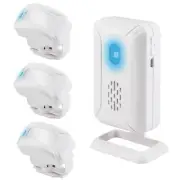 Wireless Alarm 918ft Long Range 3 Motion Infrared Sensor Alert Security Doorbell