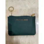 MICHAEL KORS 防刮皮革 綠 卡片鑰匙零錢包 現貨 全新