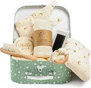 Baby Gifts Set for Newborn - 100% Cotton Muslin Gift Basket with Baby Blanket, Swaddle & Bib | Baby Shower Gifts for Boy & Baby Girl Newborn Gift Set