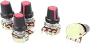 NEW LON0167 5pcs 500K OHM 3 Terminal Linear Taper Rotary Volume Audio B Type Potentiometer(5pcs 500K OHM 3 Terminal Linear Taper Rotary Volume Audio B Potentiometer