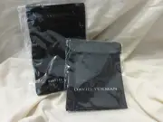 David Yurman Medium Jewelry Storage Bag / Pouch & Cleaning Cloth ~ BLACK
