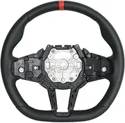 Compatible With BMW G20 G22 G23 G26 G29 G80 G82 G87 I3 I4 M2 M3 2025 M4 Customized Full Leather Steering Wheel Red Sport Racing Wheel