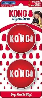 KONG - Signature Balls - 2 Pack Durable Ball for Chasing and Retrieving - for Medium Dogs
