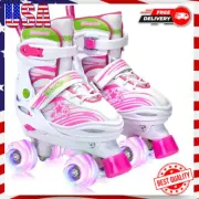 Kids Adjustable Roller Skates for Girls & Boys with Light Up Wheels (Ages 5-20)