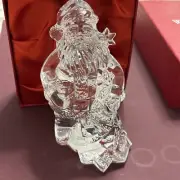 BEAUTIFUL Waterford Crystal Santa Claus W/Tree Clear Art Glass Figurine 6.5"H