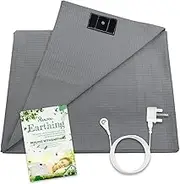 Grounding Bed Sheet, Grounding Mat, Grounding Sheet, Grounding Mat for Bed, Grounding Mat, with EU Grounding Cable, Cotton, Grounding Bed Sheet for Better Sleep, 68 x 132 cm