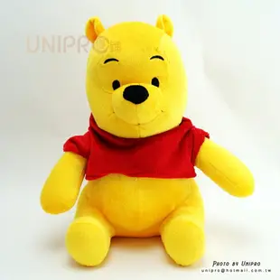 【UNIPRO】迪士尼 小熊維尼 Winnie the Pooh 經典 坐姿 31公分 維尼 絨毛玩偶 娃娃