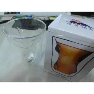 麗星郵輪 雙層 曲線 造型杯 雙層造型耐熱杯 玻璃杯 威士忌杯