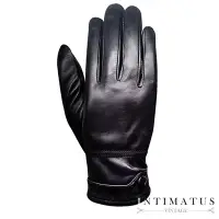 在飛比找Yahoo奇摩購物中心優惠-【INTIMATUS】IB2207 真皮飾釦帥氣手套 黑色
